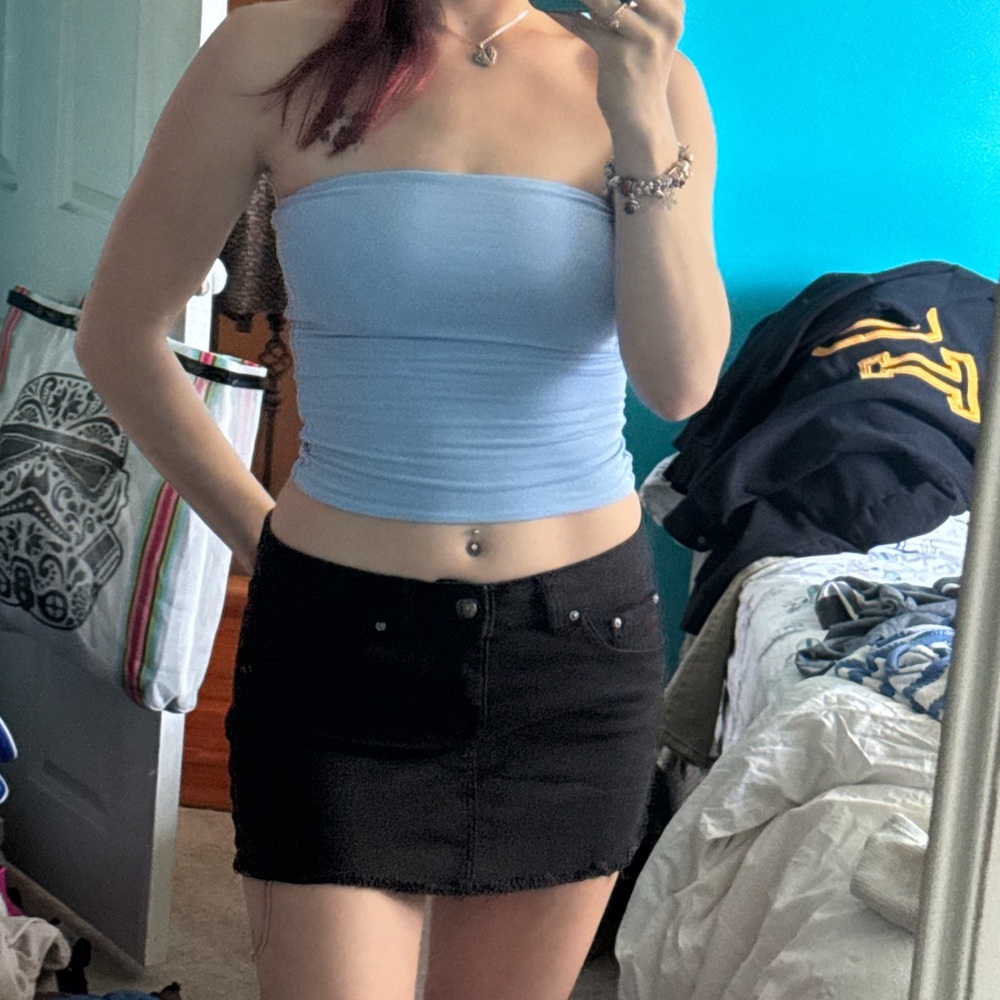 Rip Curl Midnight Black Denim Mini Skirt